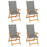 vidaXL Tuinstoelen 2 st met antracietkleurige kussens massief teakhout