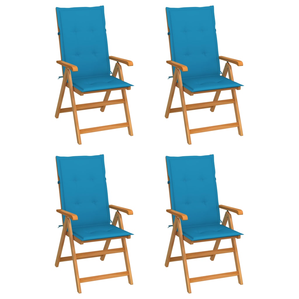 vidaXL Tuinstoelen 2 st met antracietkleurige kussens massief teakhout