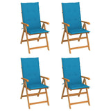 vidaXL Tuinstoelen 2 st met antracietkleurige kussens massief teakhout