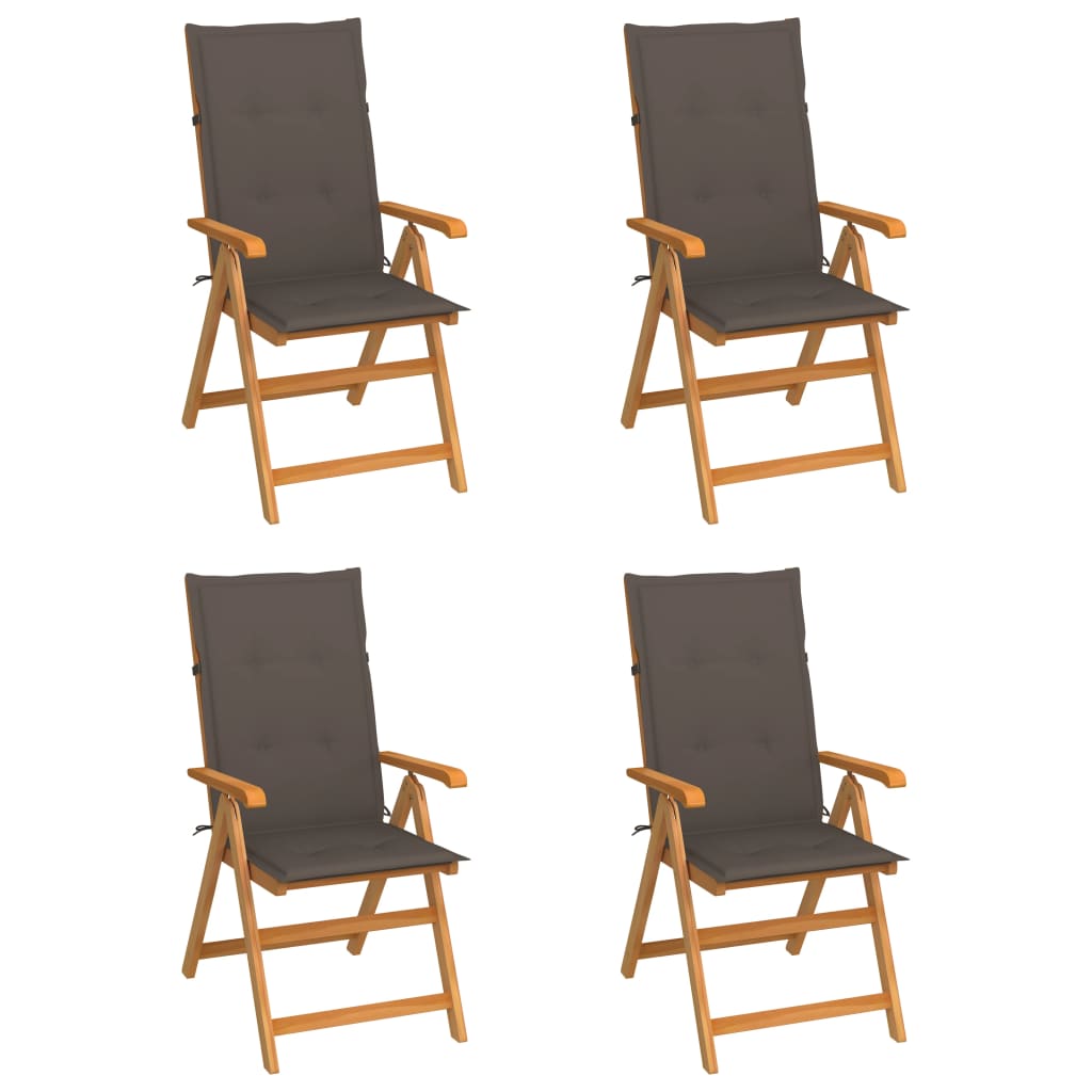 vidaXL Tuinstoelen 2 st met antracietkleurige kussens massief teakhout