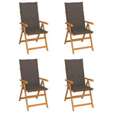 vidaXL Tuinstoelen 2 st met antracietkleurige kussens massief teakhout
