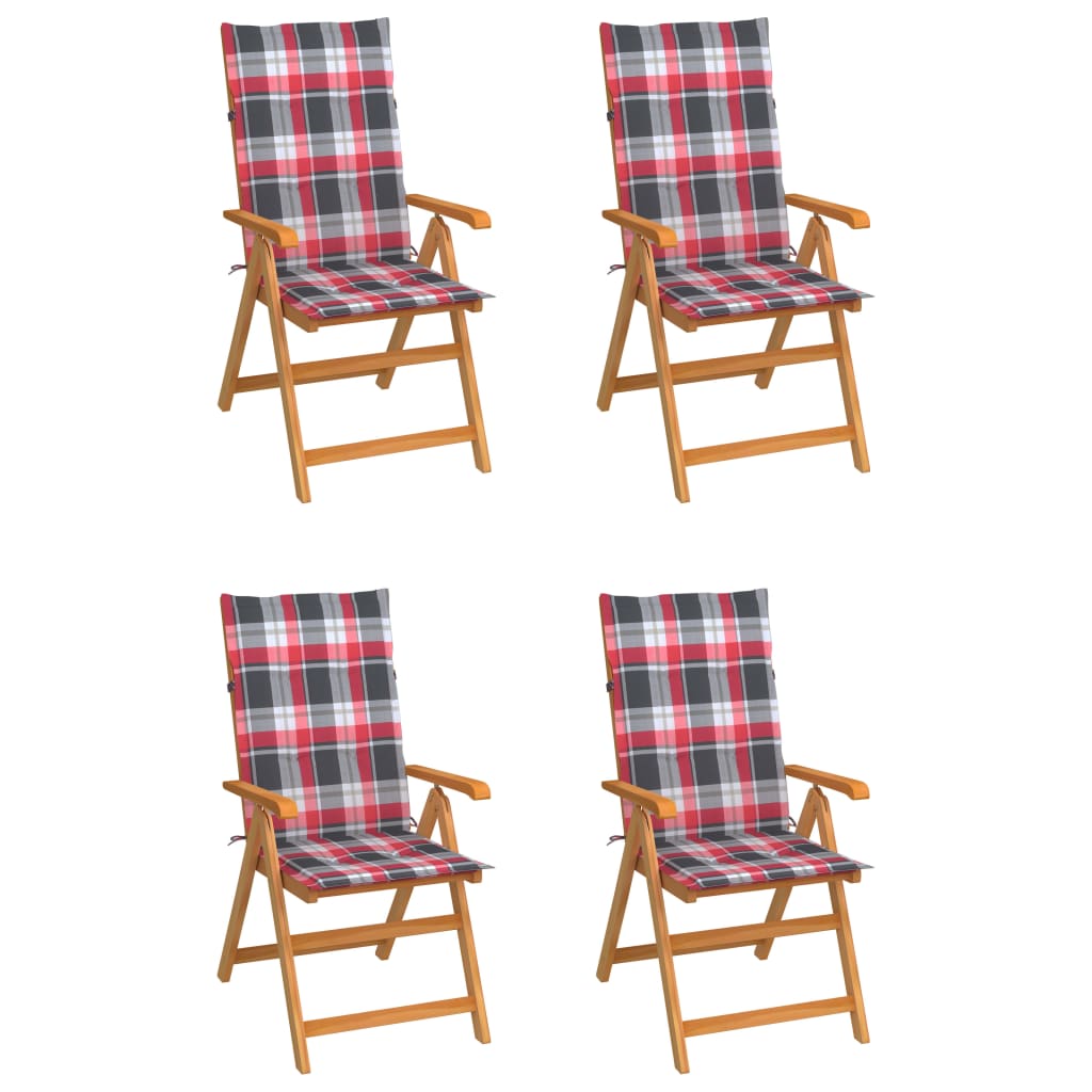 vidaXL Tuinstoelen 2 st met antracietkleurige kussens massief teakhout