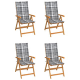 vidaXL Tuinstoelen 2 st met antracietkleurige kussens massief teakhout
