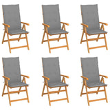 vidaXL Tuinstoelen 2 st met antracietkleurige kussens massief teakhout