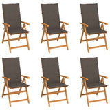 vidaXL Tuinstoelen 2 st met antracietkleurige kussens massief teakhout