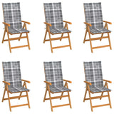 vidaXL Tuinstoelen 2 st met antracietkleurige kussens massief teakhout