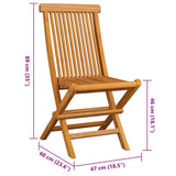 vidaXL Tuinstoelen 2 st met antracietkleurige kussens massief teakhout