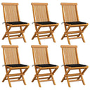 vidaXL Tuinstoelen 2 st met antracietkleurige kussens massief teakhout