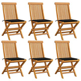 vidaXL Tuinstoelen 2 st met antracietkleurige kussens massief teakhout