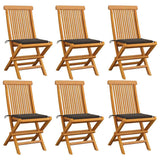 vidaXL Tuinstoelen 2 st met antracietkleurige kussens massief teakhout
