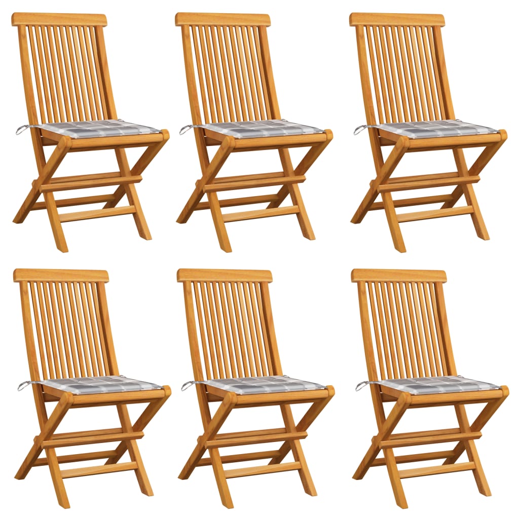 vidaXL Tuinstoelen 2 st met antracietkleurige kussens massief teakhout