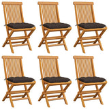 vidaXL Garden Chairs 2 pcs with Anthracite Cushions Solid Teakwood