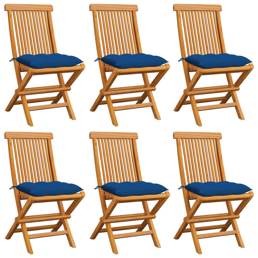 vidaXL Garden Chairs 2 pcs with Anthracite Cushions Solid Teakwood
