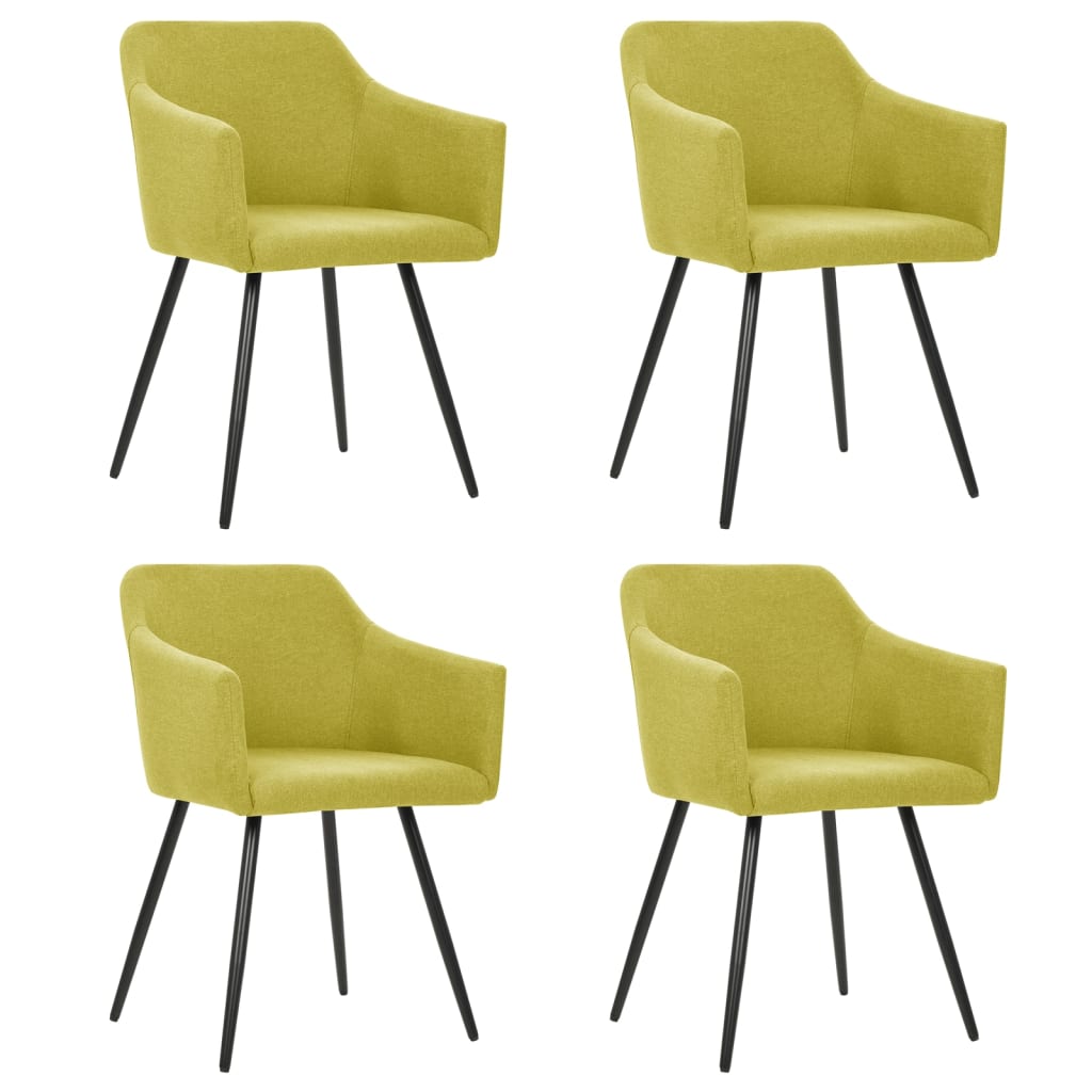 vidaXL Eetkamerstoelen 4 st stof lichtgrijs