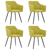 vidaXL Eetkamerstoelen 4 st stof lichtgrijs