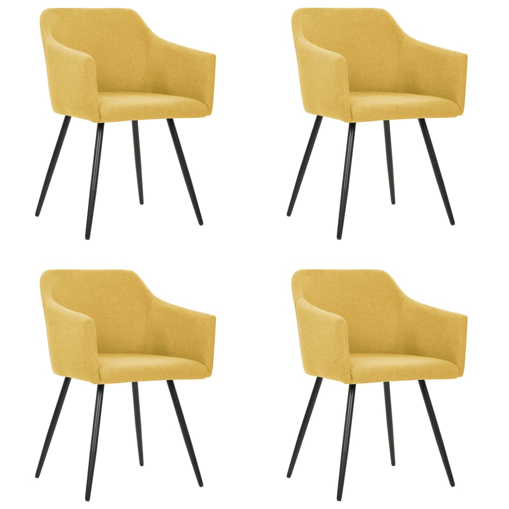vidaXL Eetkamerstoelen 4 st stof lichtgrijs