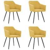 vidaXL Eetkamerstoelen 4 st stof lichtgrijs