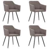 vidaXL Eetkamerstoelen 4 st stof lichtgrijs