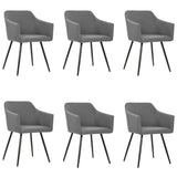 vidaXL Eetkamerstoelen 4 st stof lichtgrijs