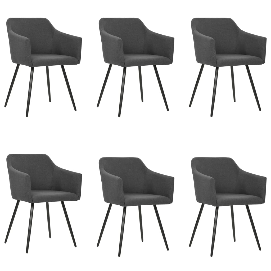 vidaXL Eetkamerstoelen 4 st stof lichtgrijs
