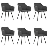 vidaXL Eetkamerstoelen 4 st stof lichtgrijs
