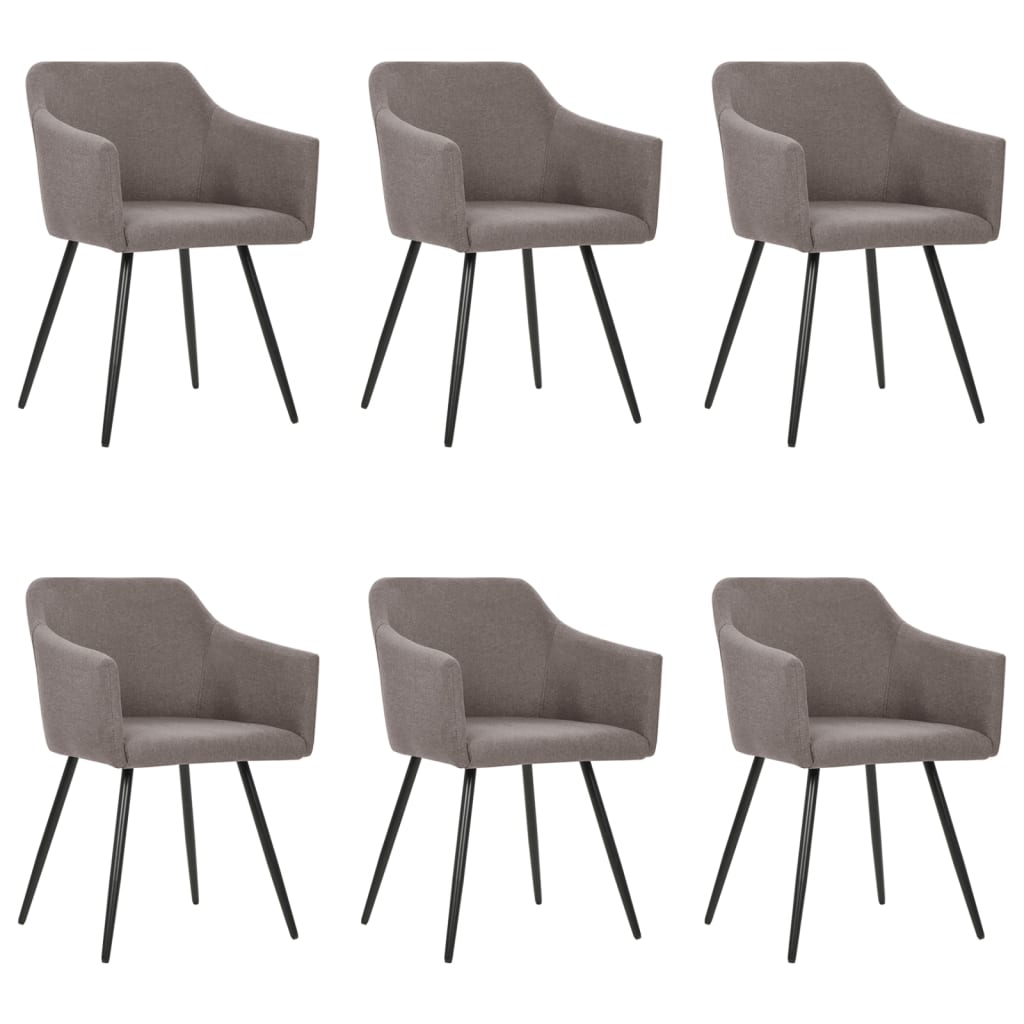 vidaXL Eetkamerstoelen 4 st stof lichtgrijs