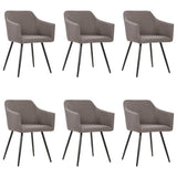 vidaXL Eetkamerstoelen 4 st stof lichtgrijs