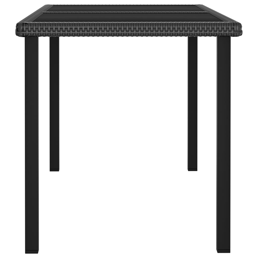 vidaXL 5-delige Tuinset poly rattan zwart