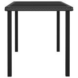 vidaXL 5-delige Tuinset poly rattan zwart