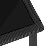 vidaXL 5-delige Tuinset poly rattan zwart