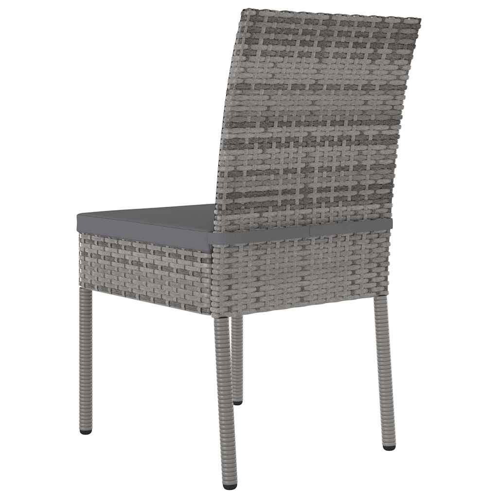 vidaXL 7-piece Garden Dining Set Poly Rattan Black