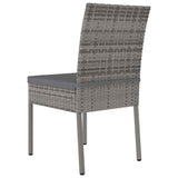 vidaXL 7-piece Garden Dining Set Poly Rattan Black