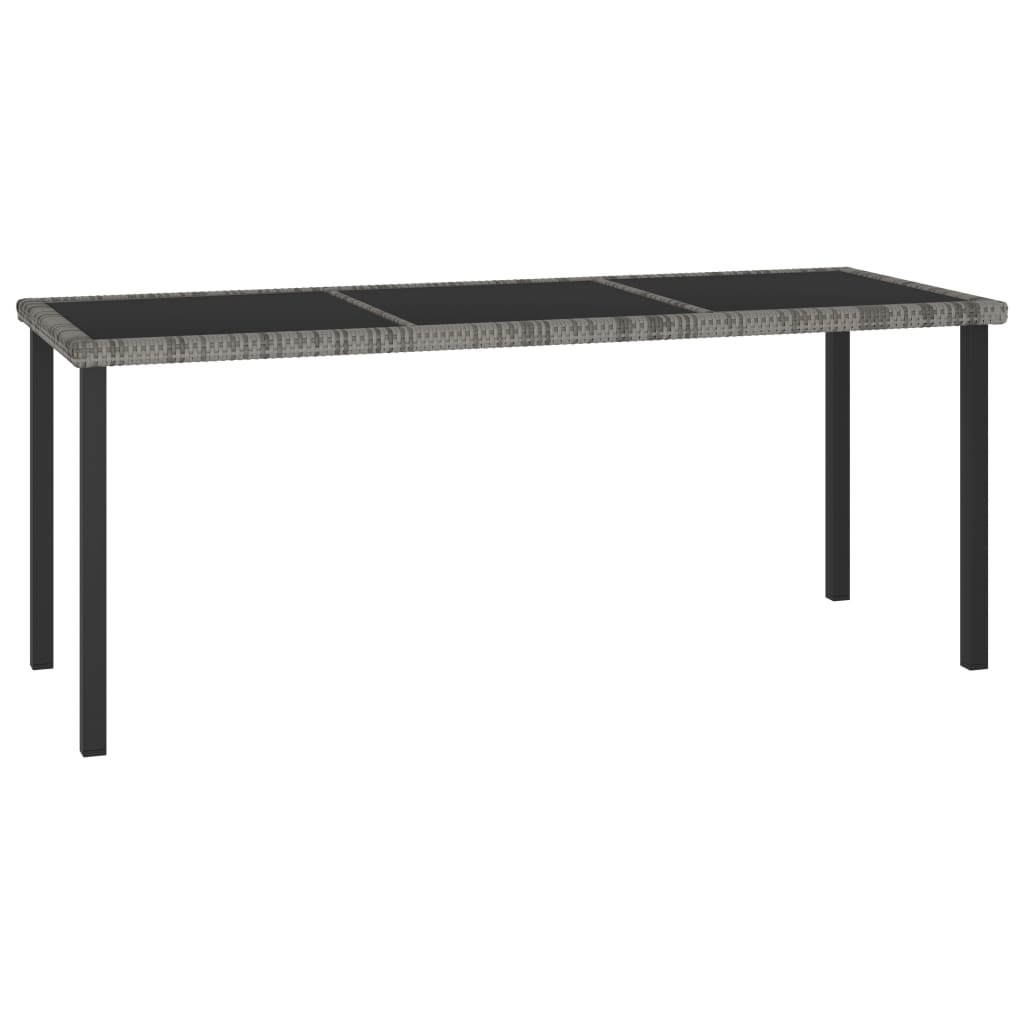 vidaXL 7-piece Garden Dining Set Poly Rattan Black