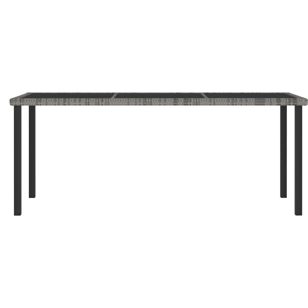 vidaXL 7-piece Garden Dining Set Poly Rattan Black