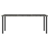 vidaXL 7-piece Garden Dining Set Poly Rattan Black