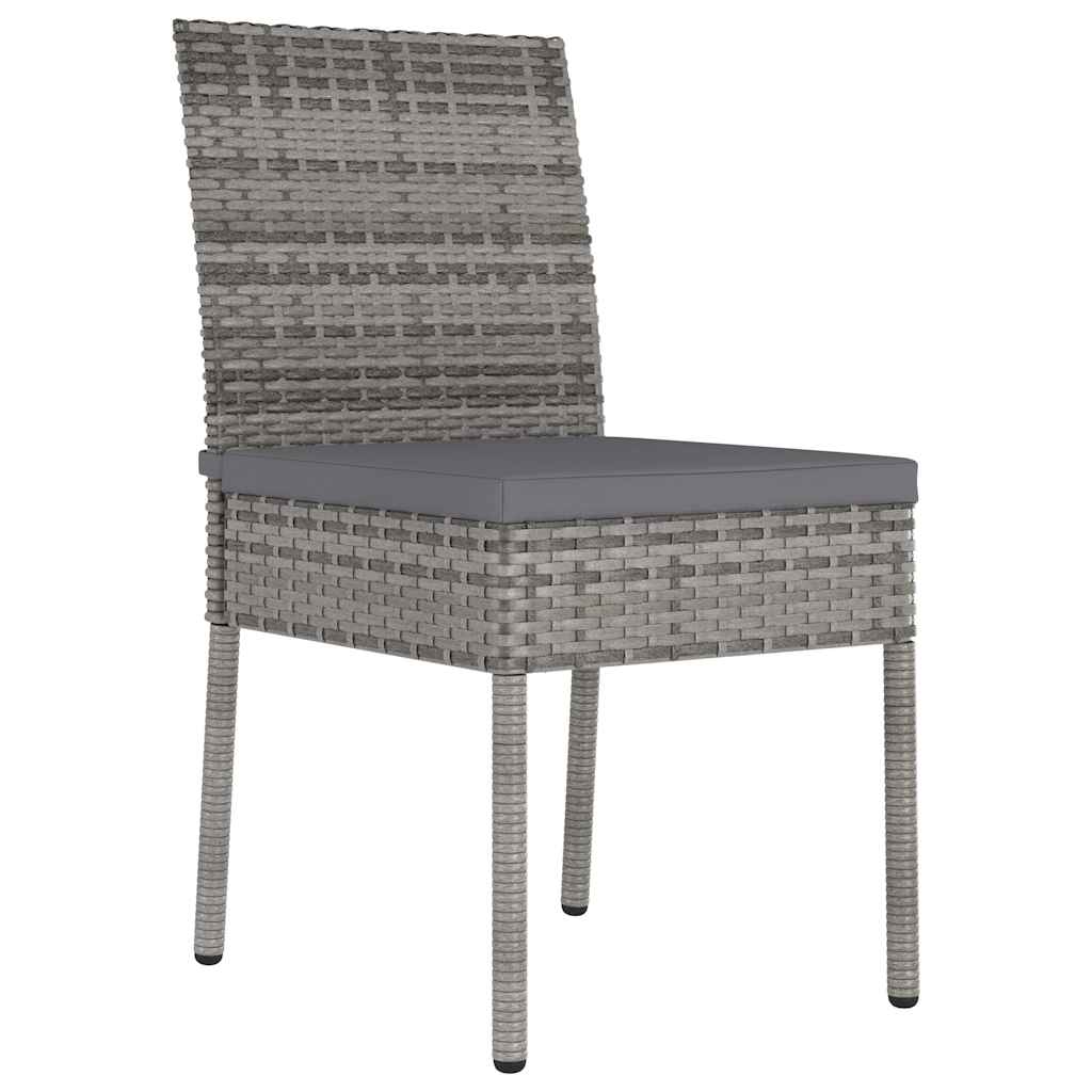 vidaXL 7-piece Garden Dining Set Poly Rattan Black