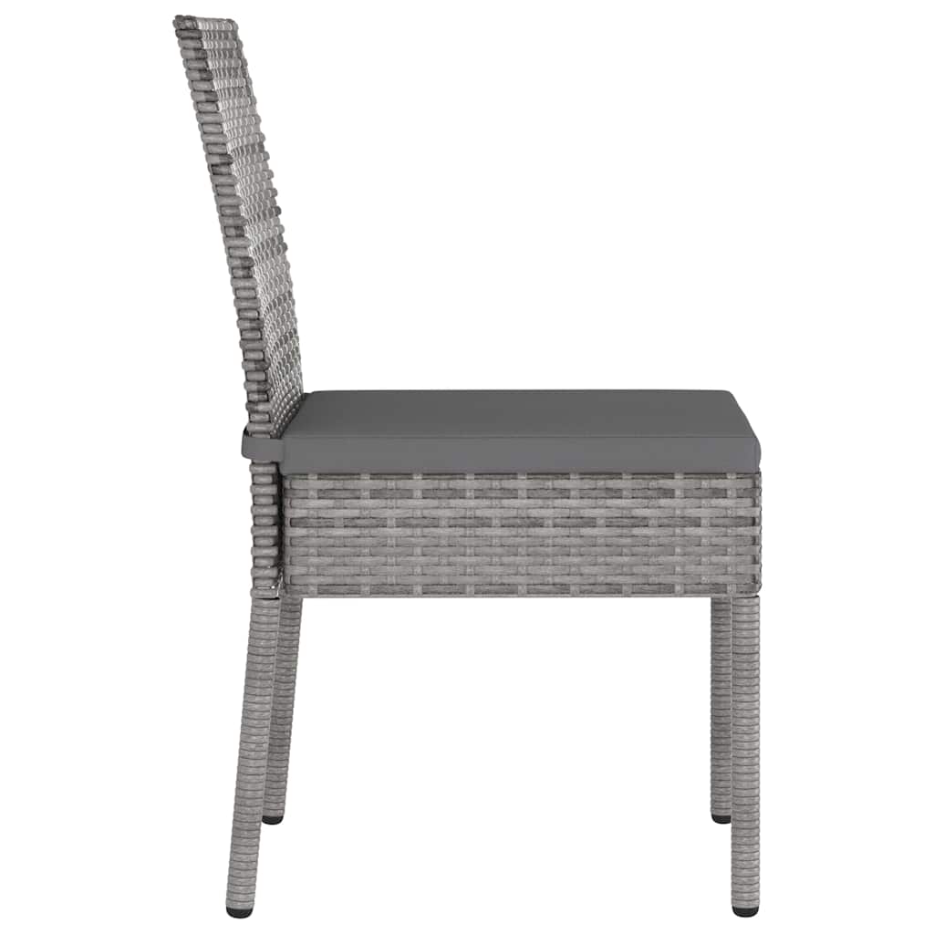 vidaXL 7-piece Garden Dining Set Poly Rattan Black