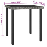 vidaXL 3-delige Tuinset poly rattan zwart