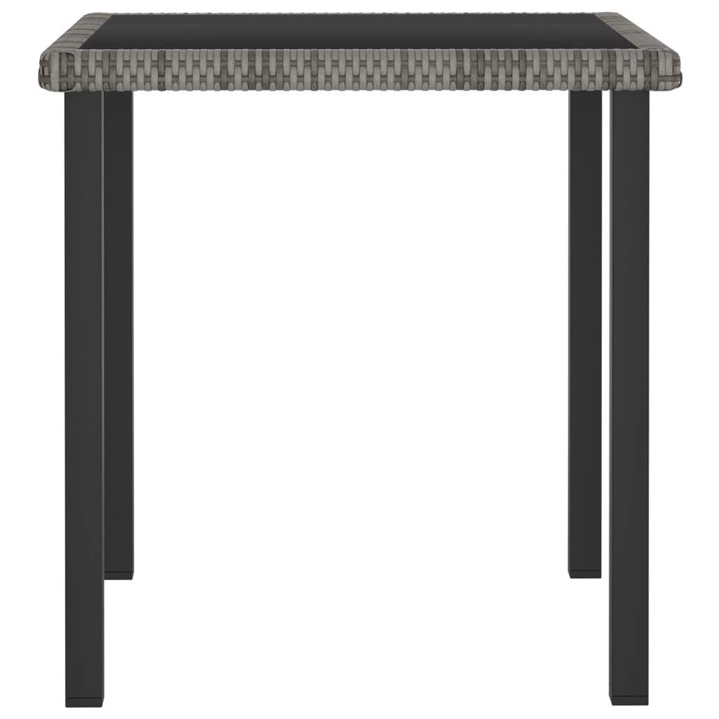 vidaXL 3-delige Tuinset poly rattan zwart