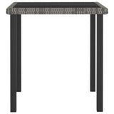 vidaXL 3-delige Tuinset poly rattan zwart