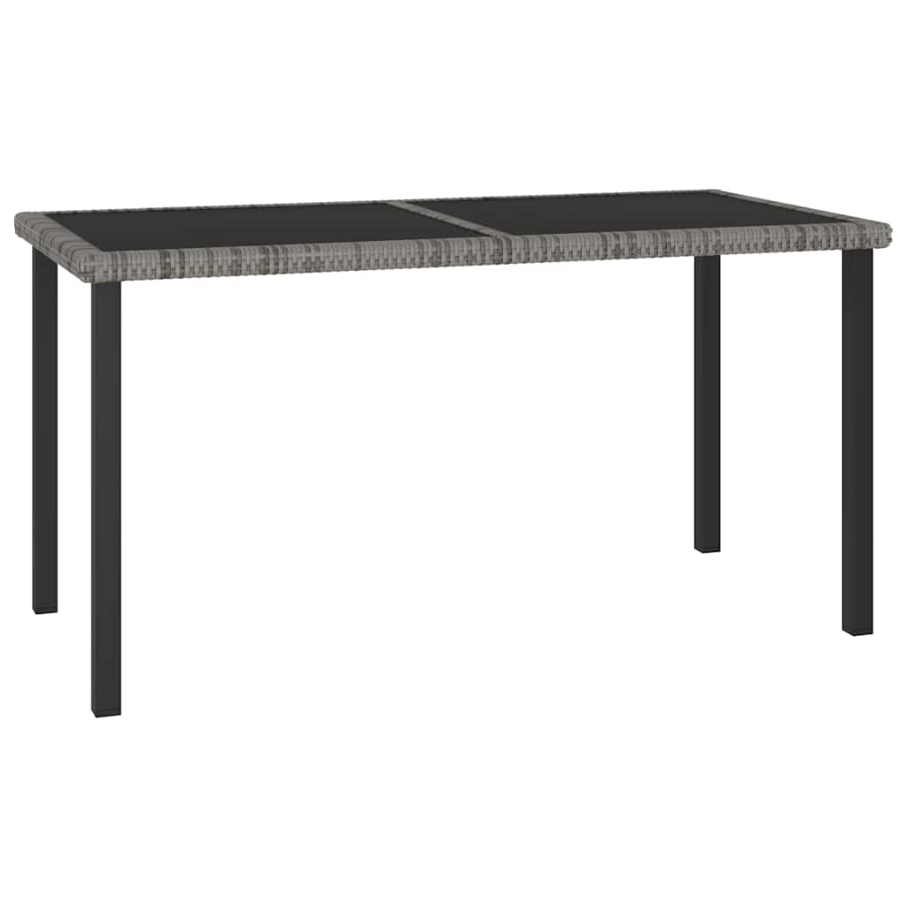vidaXL 5-delige Tuinset poly rattan zwart