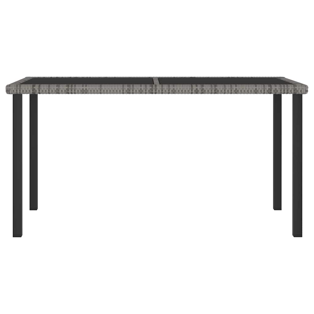 vidaXL 5-delige Tuinset poly rattan zwart