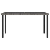 vidaXL 5-delige Tuinset poly rattan zwart
