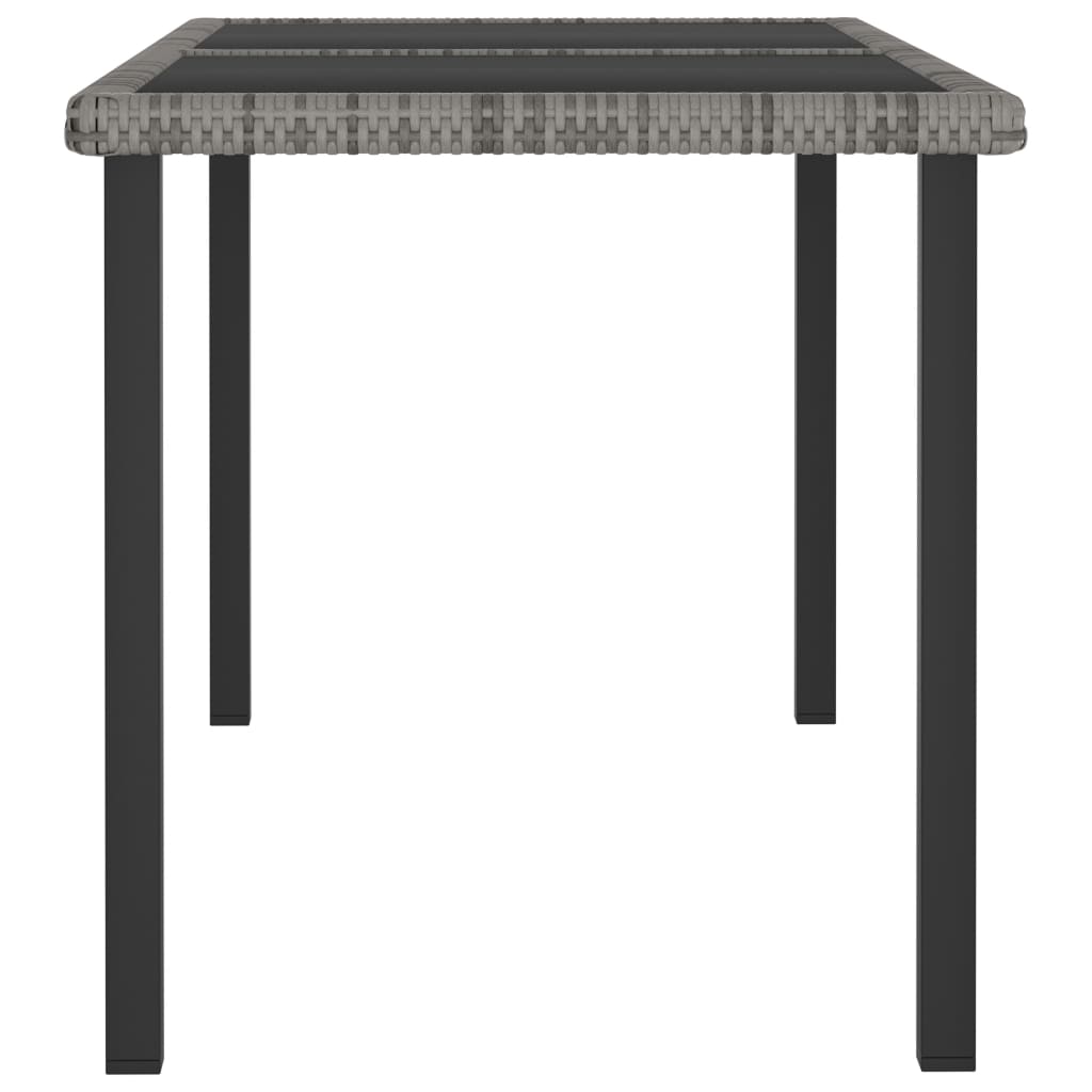 vidaXL 5-delige Tuinset poly rattan zwart