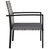 vidaXL 5-delige Tuinset poly rattan zwart