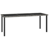 vidaXL 7-Piece Garden Dining Set Poly Rattan Black