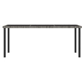 vidaXL 7-Piece Garden Dining Set Poly Rattan Black
