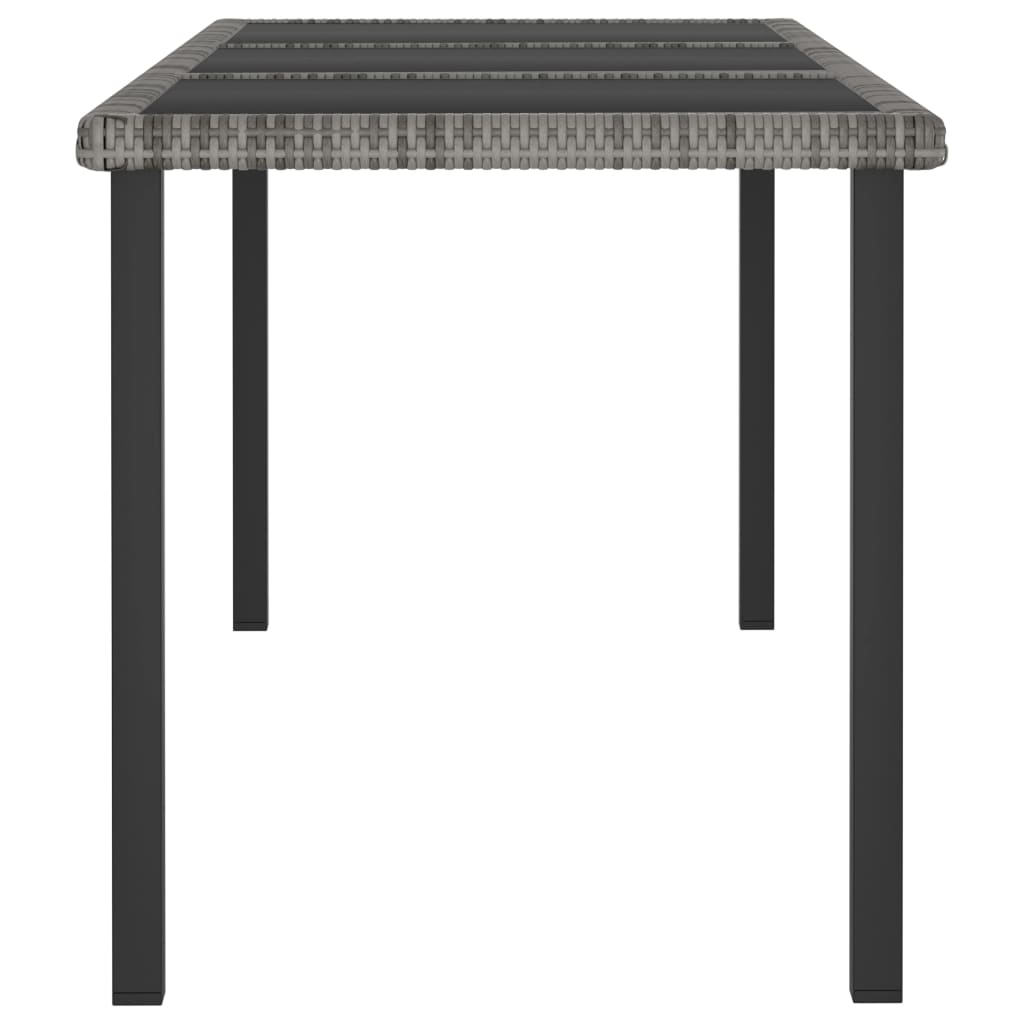 vidaXL 7-Piece Garden Dining Set Poly Rattan Black