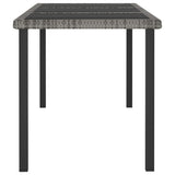 vidaXL 7-Piece Garden Dining Set Poly Rattan Black