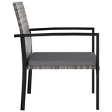 vidaXL 7-Piece Garden Dining Set Poly Rattan Black